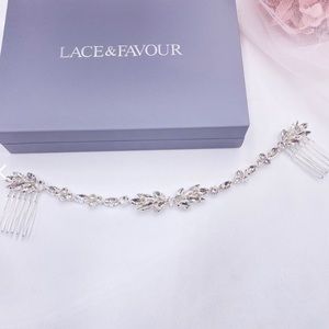 Silver crystal Wedding Hair Vine